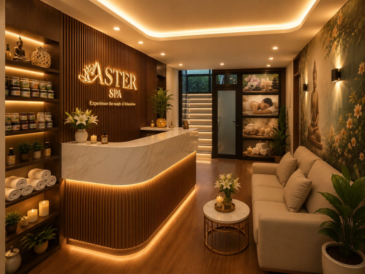 Marble treatment room at Aster Spa Indore